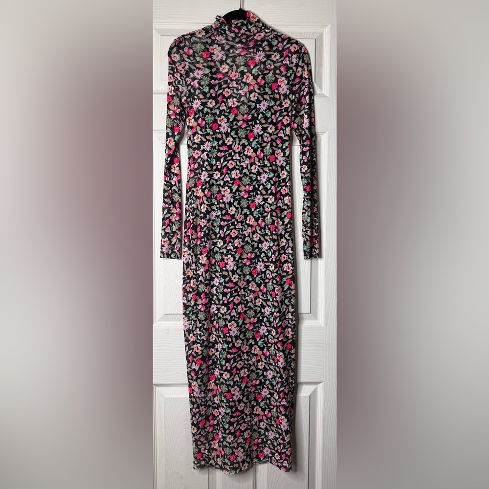 AFRM Black Floral Long Sleeve Dress